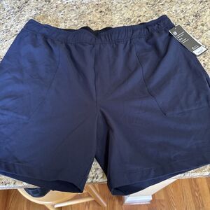 MSX By Michael Strahan Mens Modern Blue Premium Ultra Stretch Athletic Shorts 2X